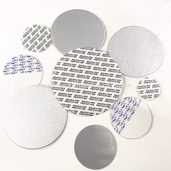 Bouchon de bouteille à induction Feuille d'aluminium Joint Liner/Wad pour sceller à la bouteille en plastique de grain de café avec des onglets faciles à ouvrir Fabriqué en Chine