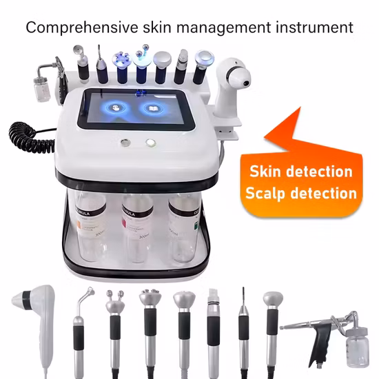 Dispositif portatif de blanchiment de peau d'enlèvement de points noirs de Microdermabrasion Hydro Aqua Peel