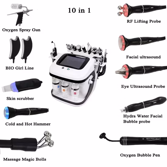 Machine faciale de dermabrasion d'oxygène de station thermale de beauté d'Aqua Peel de lifting de visage